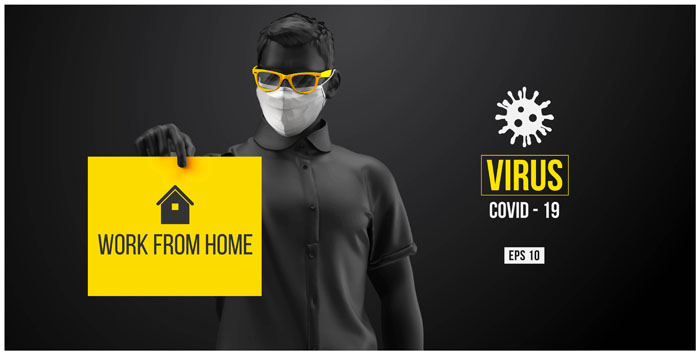 款新冠病毒预防和样本采集戴口罩宣传横幅矢量海报插图"