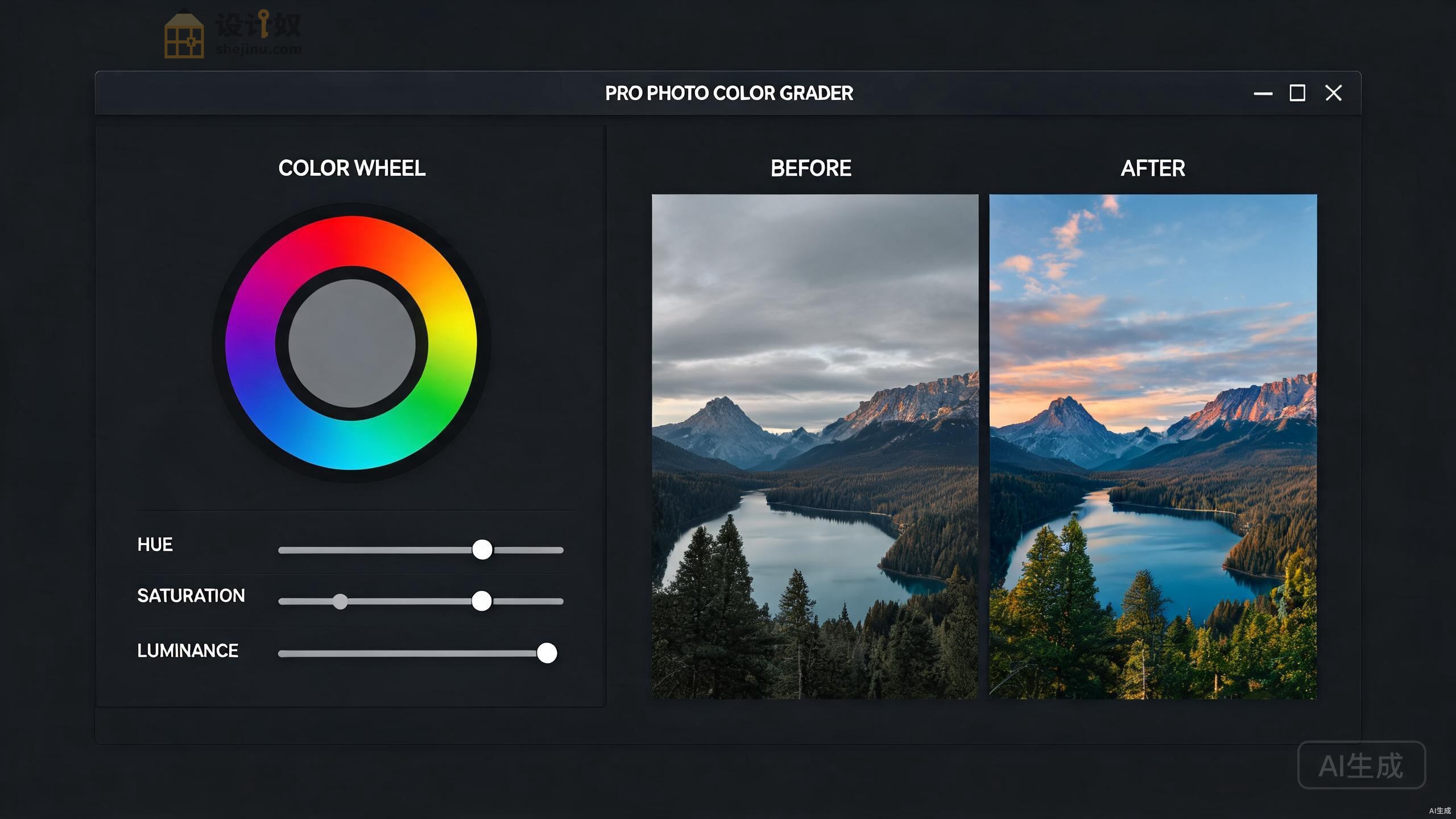 %title插图%num Gradient Wheel 色彩分级色轮插件预览图