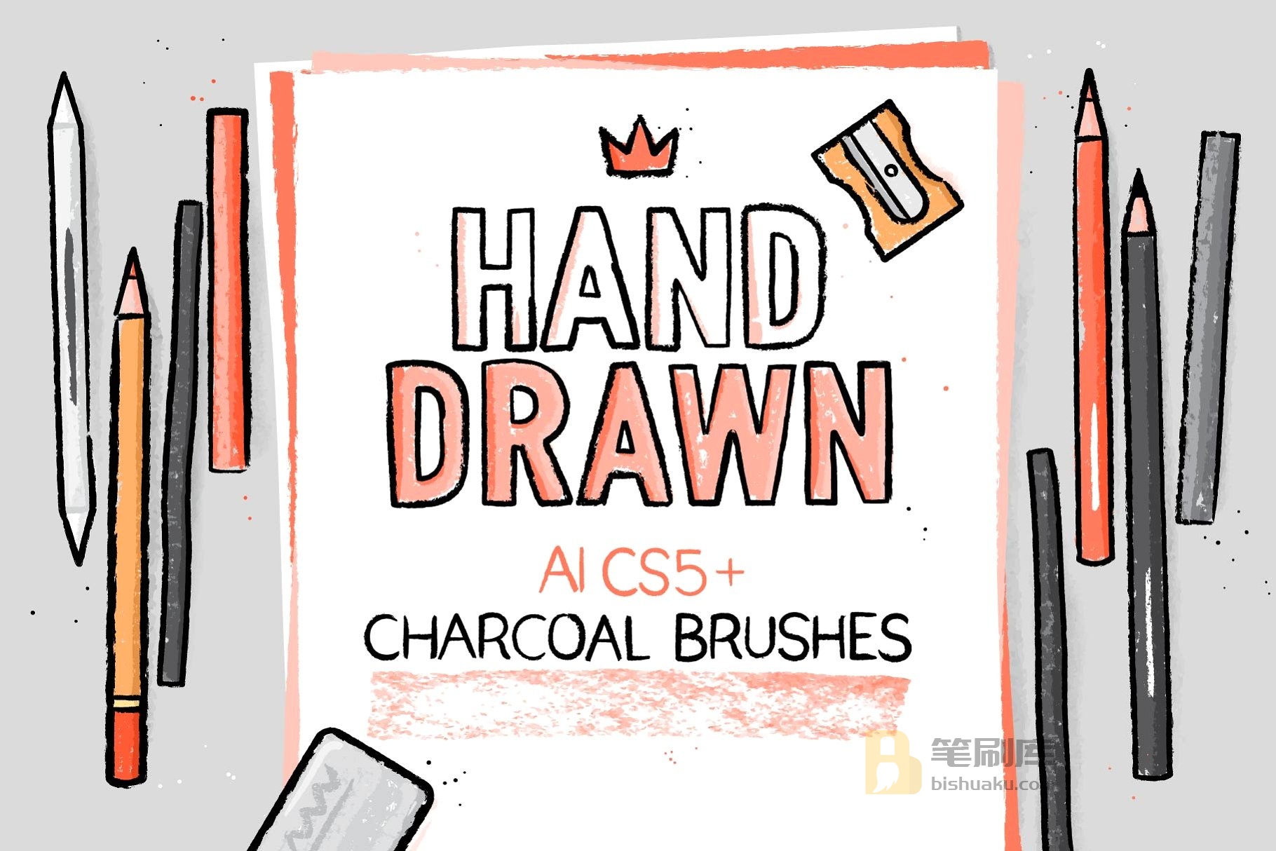 碳画笔AI笔刷 Charcoal AI brushes插图