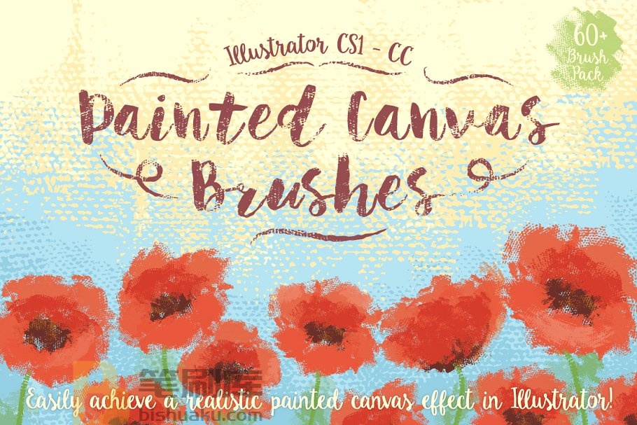 画布纹理AI笔刷 Painted Canvas Brushes插图