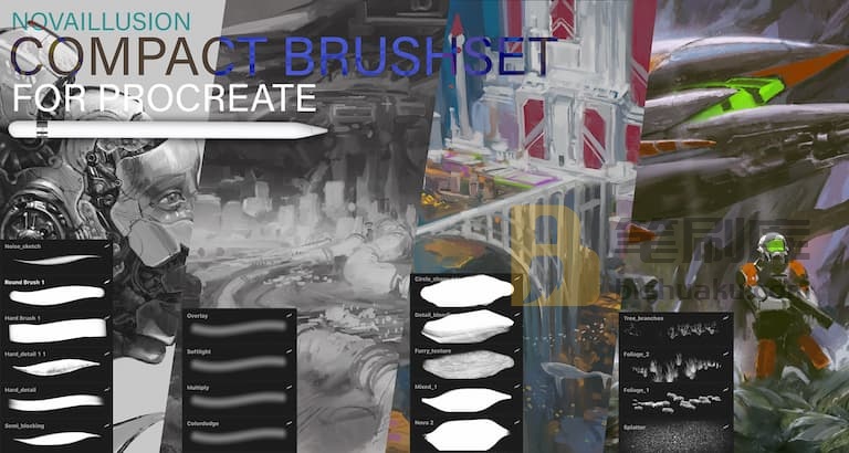CG快速绘图和素描笔刷-Prcreate CG快速绘图和素描笔刷-Prcreate