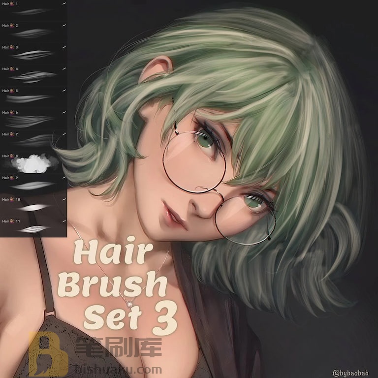 Procreate头发笔刷