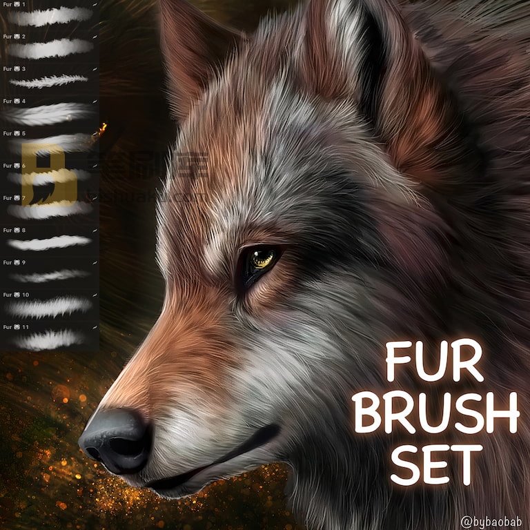 Procreate毛发笔刷 Procreate毛发笔刷