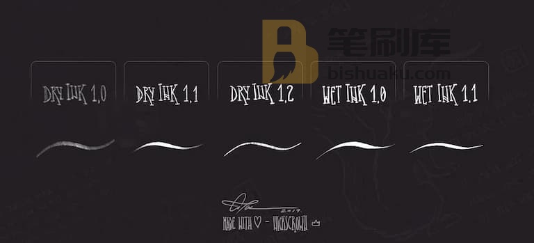 nickscrown墨水笔刷-Procreate nickscrown墨水笔刷-Procreate