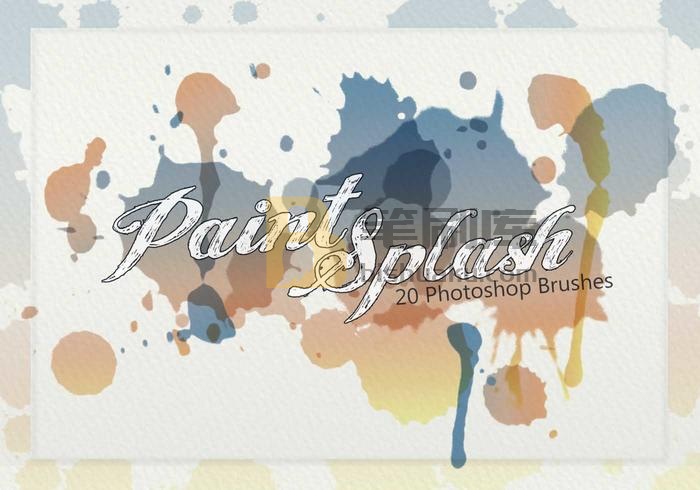 20款Paint Splash PS Brushes.abr第4卷 PS笔刷