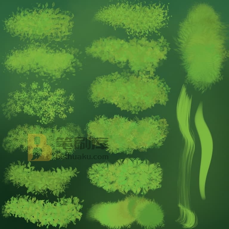 Sandra_Winther_Art树叶笔刷套装示例一-Procreate