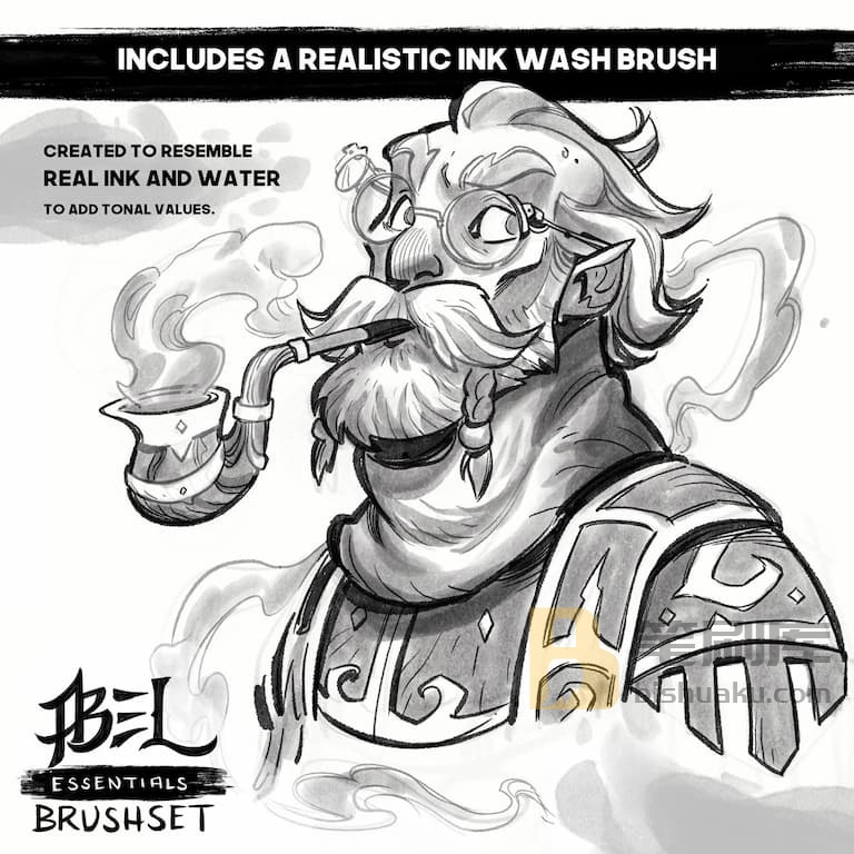 Abel基础procreate笔刷应用示例 Abel基础procreate笔刷应用示例
