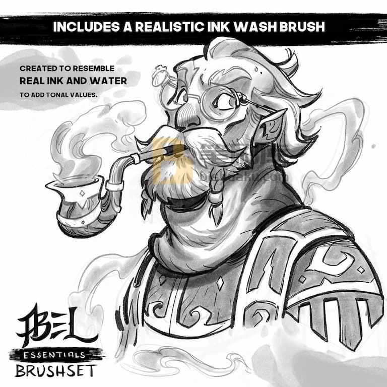 Abel基础procreate笔刷应用示例