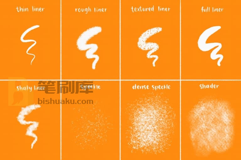 8只怪物纹理笔刷预览-procreate 8只怪物纹理笔刷预览-procreate