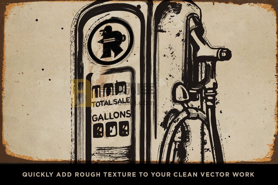 燃料汽油污垢AI笔刷 Fuel Station | Vector Grime Brushes插图(2)