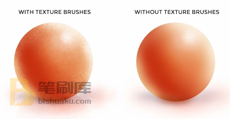 procreate纹理笔刷与无纹理对比 procreate纹理笔刷与无纹理对比