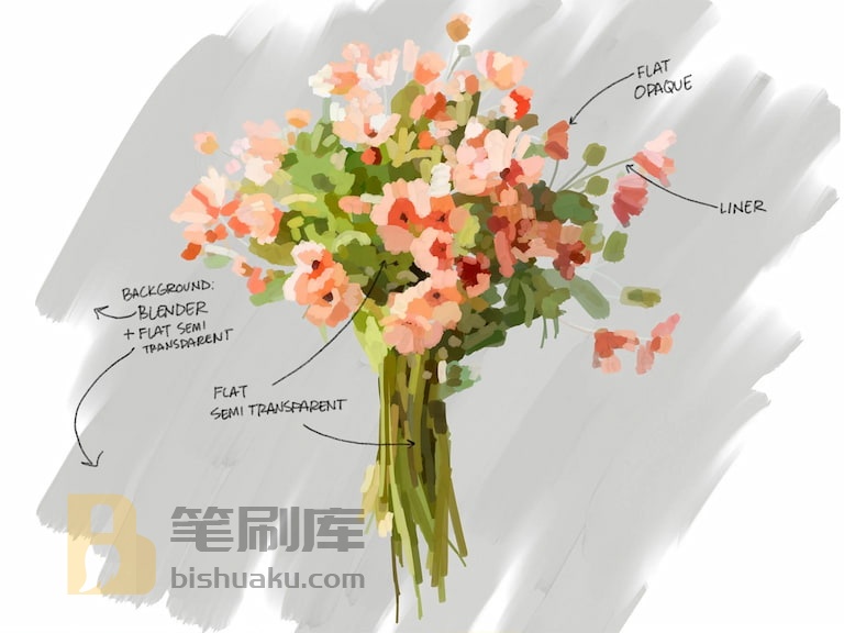 Procreate水粉恋人笔刷应用示例二