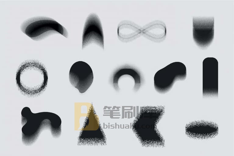 噪点颗粒笔刷预览一-Prorcreate 噪点颗粒笔刷预览一-Prorcreate