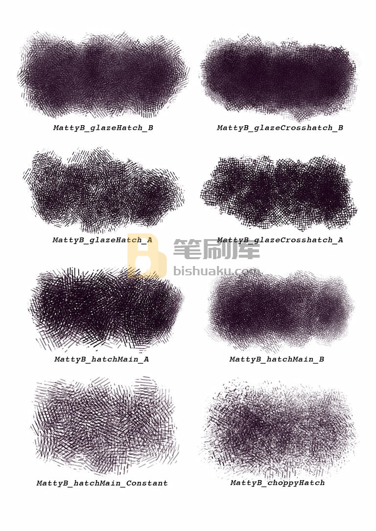MattyB影线笔刷二-Procreate