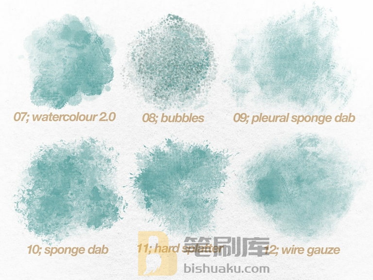 Procreate软水彩背景笔刷展示二