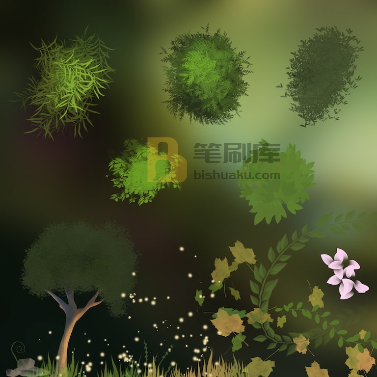 bybaobab自然元素笔刷作画效果-Procreate bybaobab自然元素笔刷作画效果-Procreate