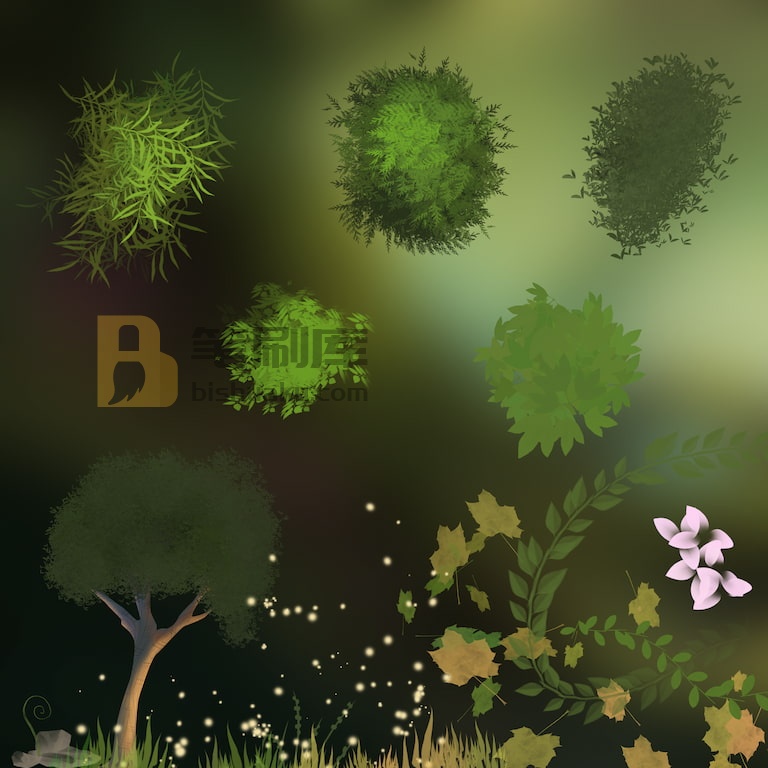 bybaobab自然元素笔刷作画效果-Procreate bybaobab自然元素笔刷作画效果-Procreate