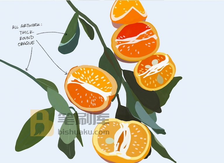 Procreate水粉恋人笔刷应用示例三