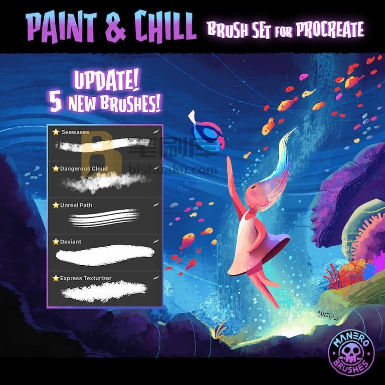 Procreate笔刷应用示例一 Procreate笔刷应用示例一