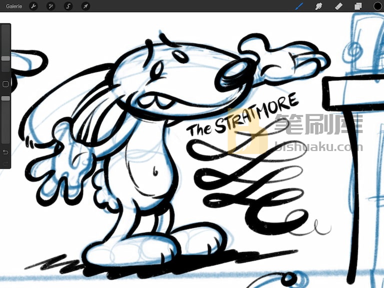 Procreate漫画墨水笔刷套装展示三 Procreate漫画墨水笔刷套装展示三
