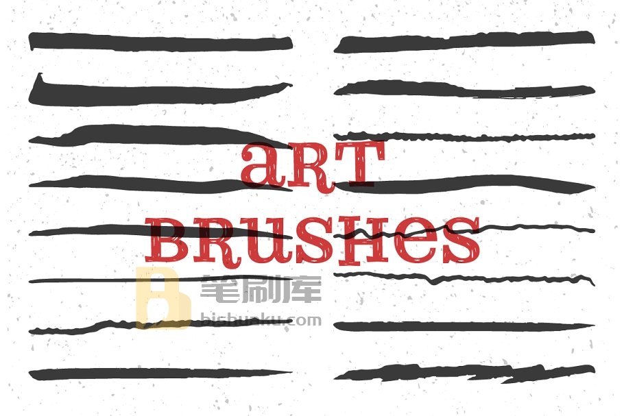 艺术笔画和纹理AI笔刷、纹理素材 Illustrator Brushes and Patterns Set插图(3)
