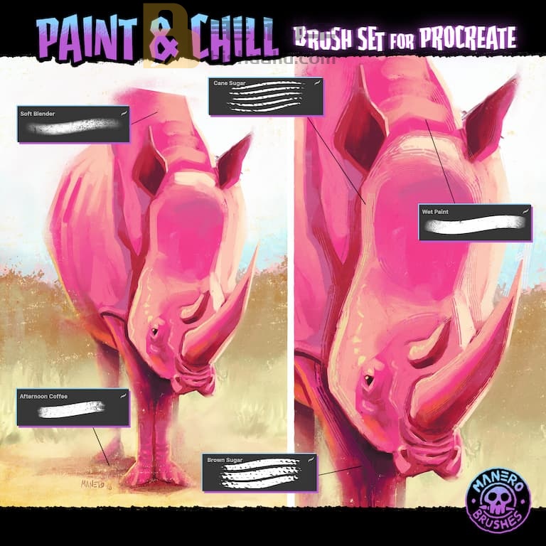 Procreate笔刷应用示例二 Procreate笔刷应用示例二