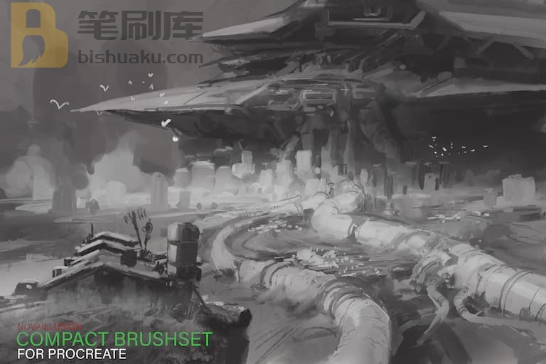 军事要塞-快速绘图和素描Procreate笔刷 军事要塞-快速绘图和素描Procreate笔刷