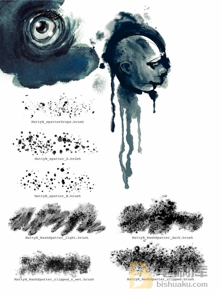 MattyB墨水笔刷六-Procreate MattyB墨水笔刷六-Procreate