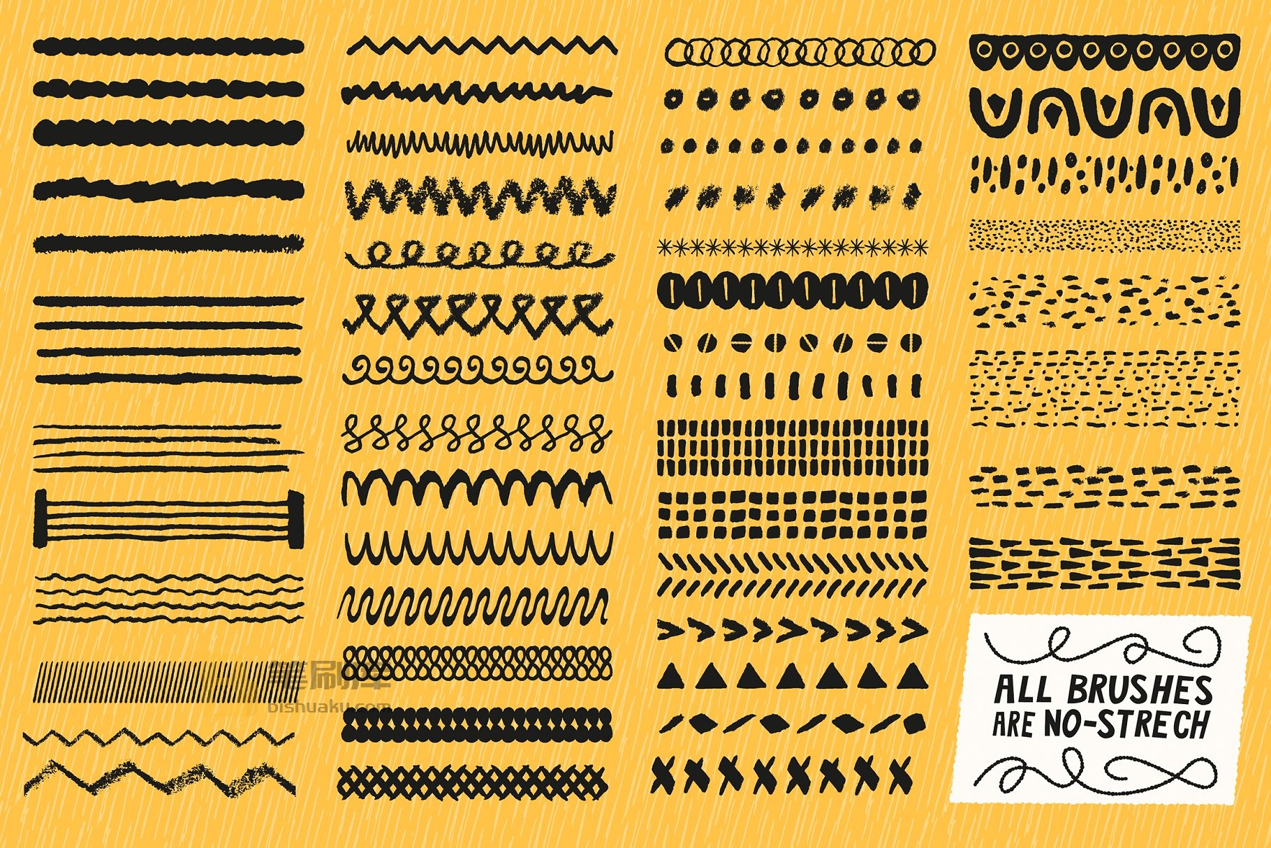 矢量画笔笔刷+无缝可定制纹理 for AI Patts Brush Collection插图(5)