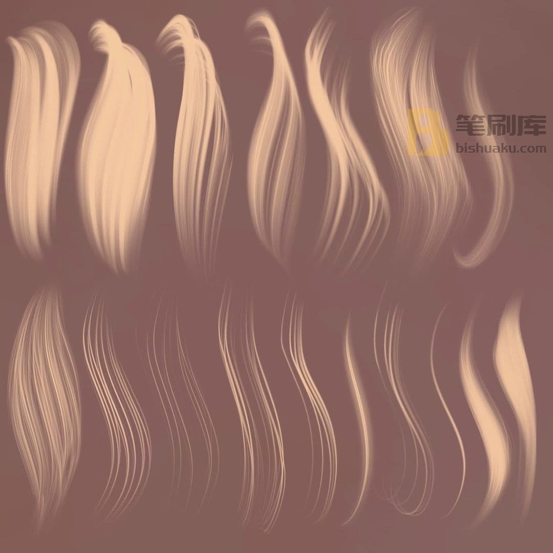 Sandra Winther Art头发笔刷预览五-Procreate Sandra Winther Art头发笔刷预览五-Procreate