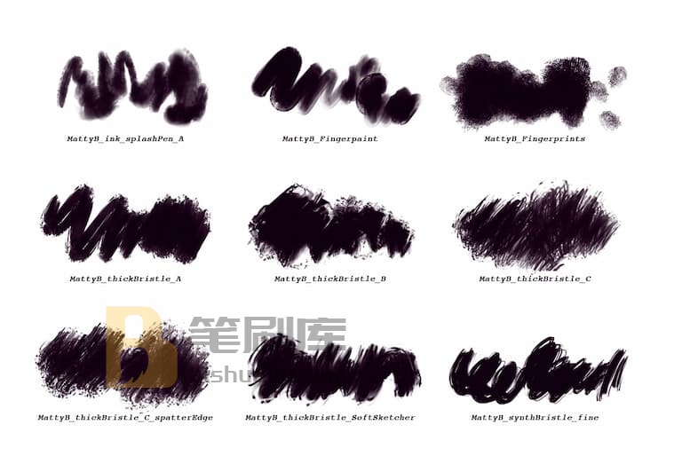 MattyB泼溅湿笔刷效果示例四-Procreate MattyB泼溅湿笔刷效果示例四-Procreate