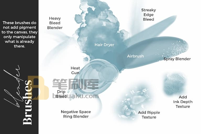 酒精墨水笔刷样式展示五-procreate 酒精墨水笔刷样式展示五-procreate