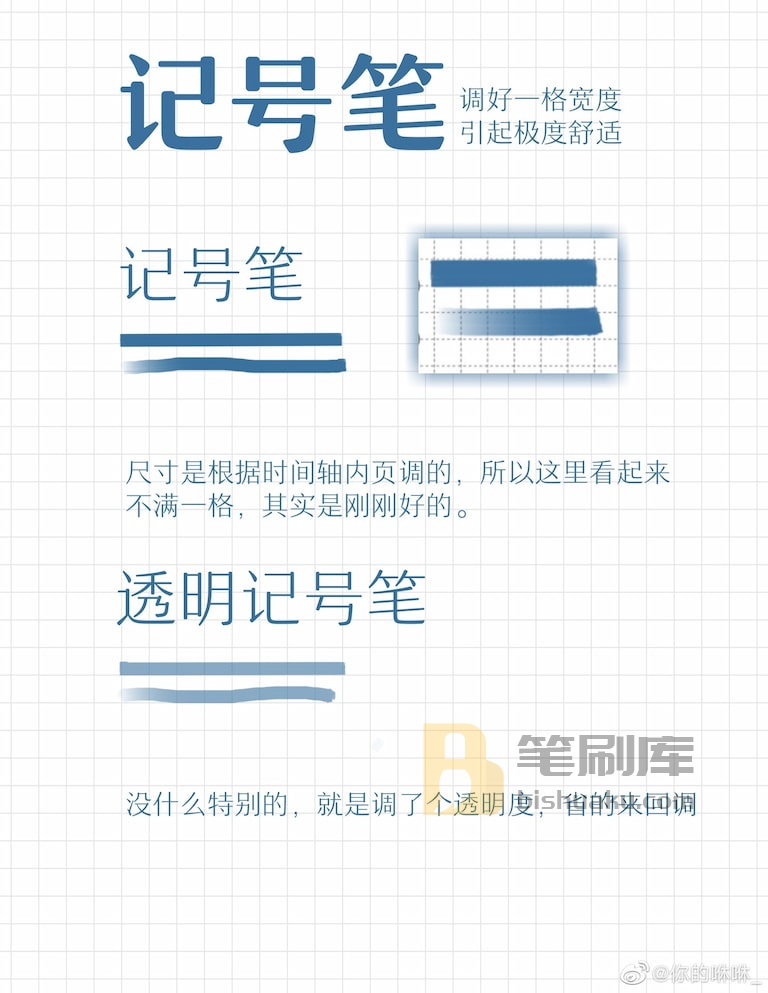 Procreate电子手账记号笔笔刷 Procreate电子手账记号笔笔刷
