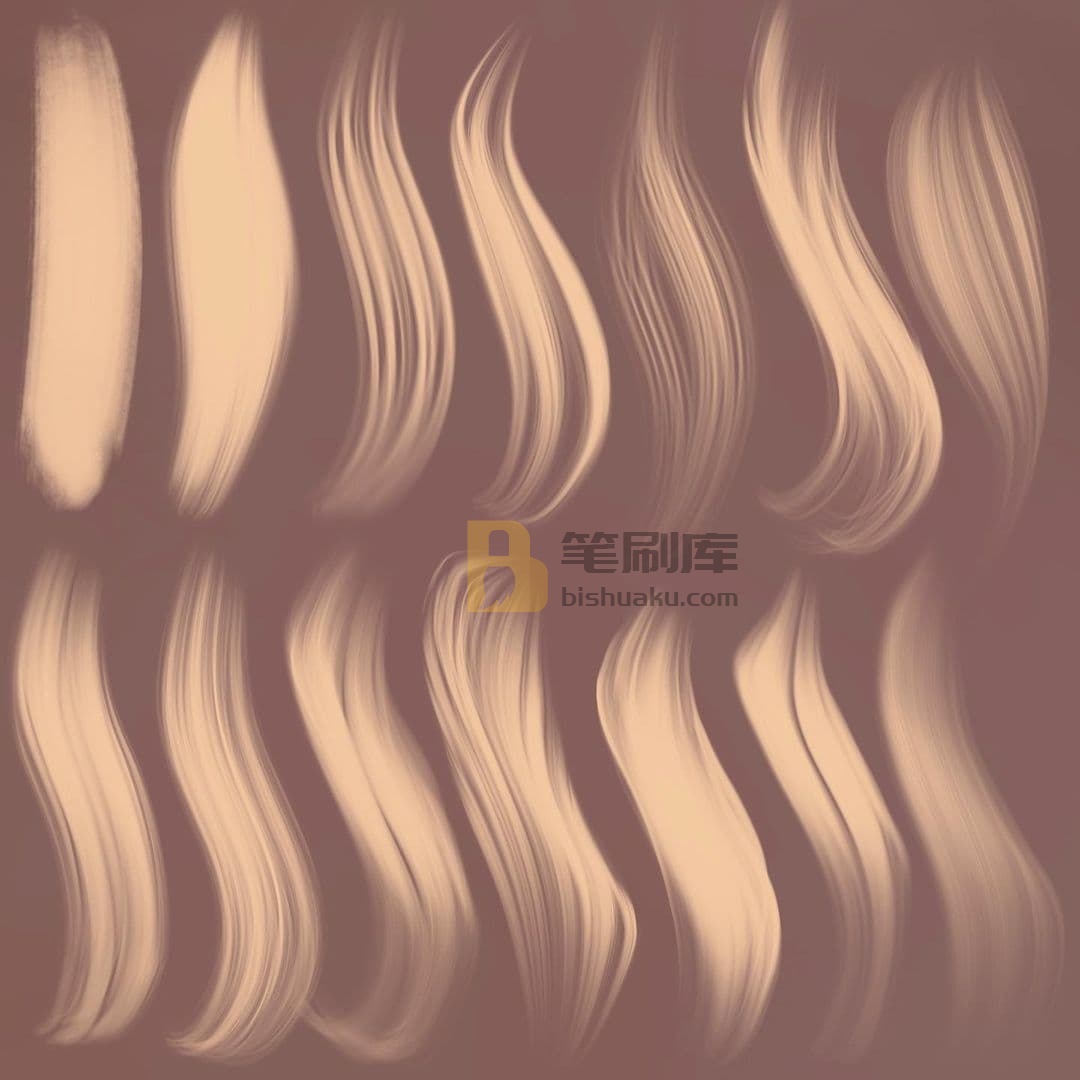 Sandra Winther Art头发笔刷预览六-Procreate Sandra Winther Art头发笔刷预览六-Procreate