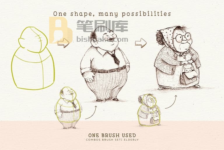 procreate卡通角色辅助线-一种形态多种创作 procreate卡通角色辅助线-一种形态多种创作