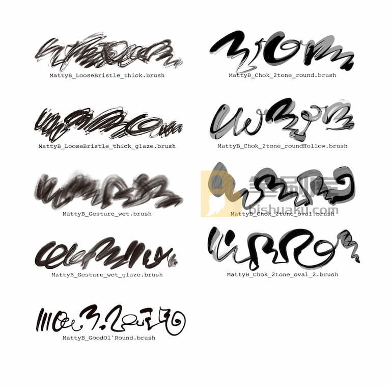 MattyB墨水笔刷九-Procreate MattyB墨水笔刷九-Procreate