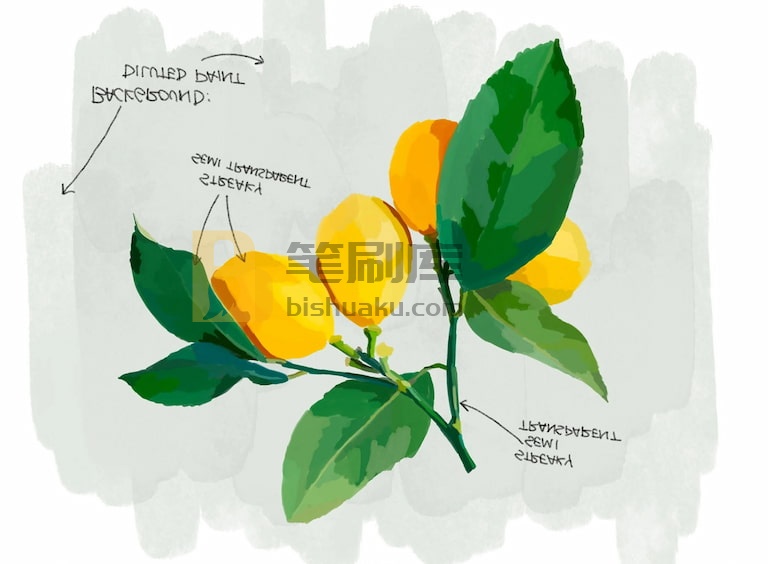 Procreate水粉恋人笔刷应用示例八
