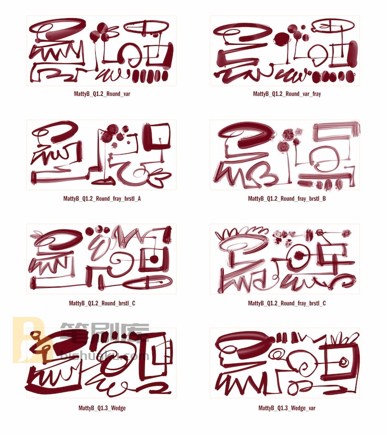 Mattyb素描墨水笔刷预览二-Procreate Mattyb素描墨水笔刷预览二-Procreate