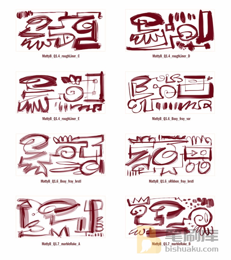 Mattyb素描墨水笔刷预览四-Procreate Mattyb素描墨水笔刷预览四-Procreate
