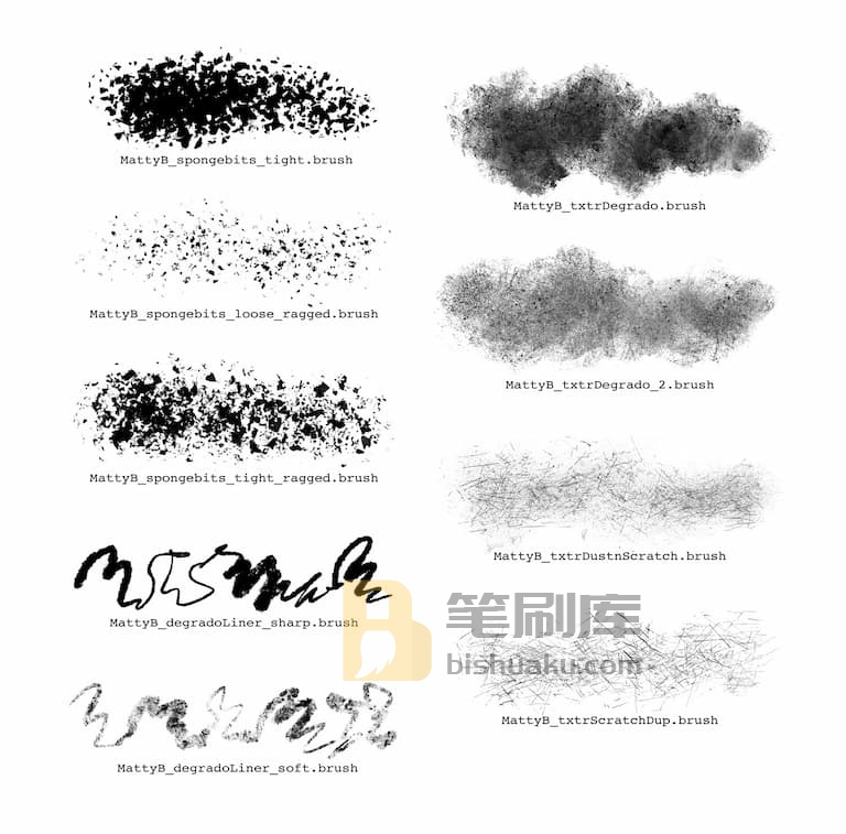 MattyB墨水笔刷十五-Procreate MattyB墨水笔刷十五-Procreate