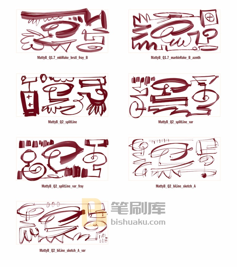 Mattyb素描墨水笔刷预览五-Procreate Mattyb素描墨水笔刷预览五-Procreate