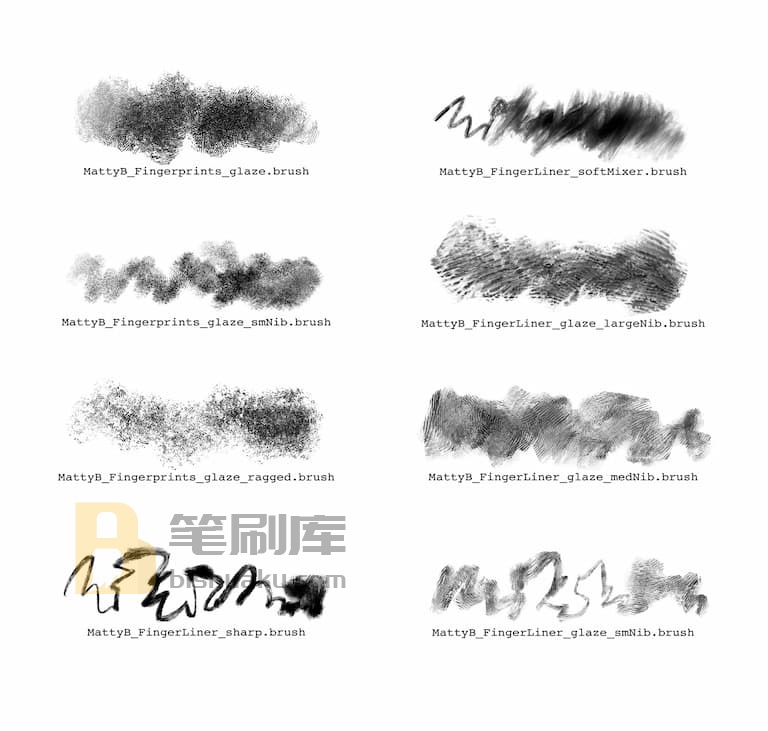 MattyB墨水笔刷十六-Procreate MattyB墨水笔刷十六-Procreate