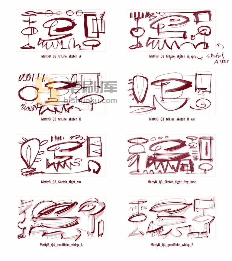 Mattyb素描墨水笔刷预览七-Procreate Mattyb素描墨水笔刷预览七-Procreate