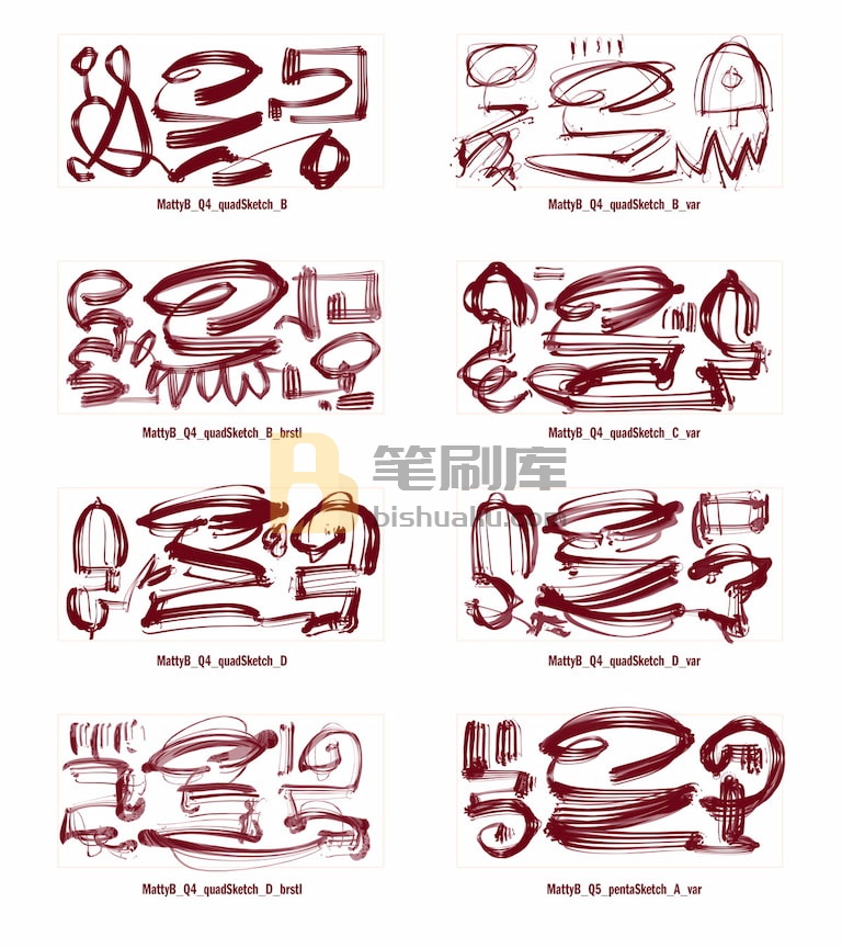 Mattyb素描墨水笔刷预览九-Procreate Mattyb素描墨水笔刷预览九-Procreate