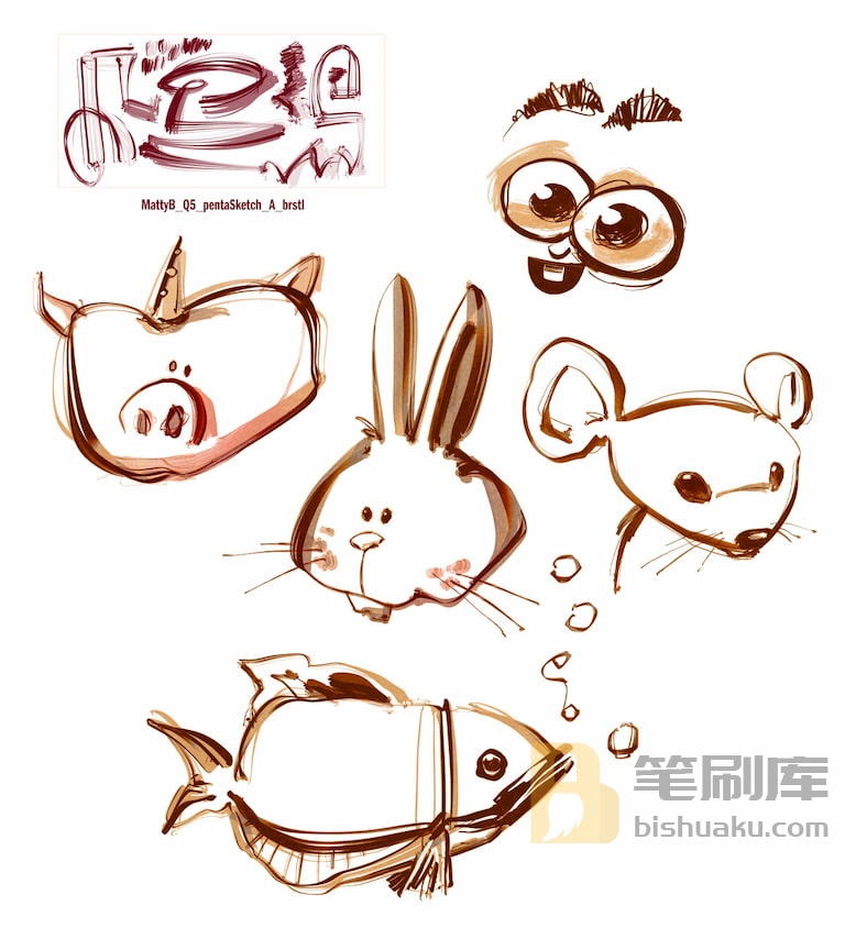 Mattyb素描墨水笔刷预览十-Procreate Mattyb素描墨水笔刷预览十-Procreate