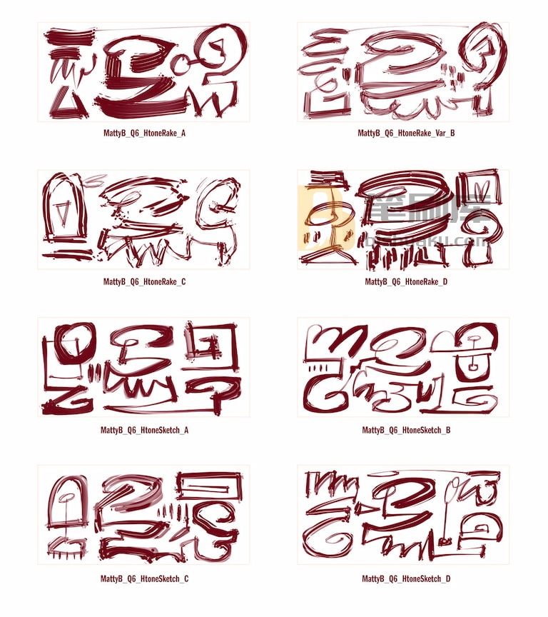 Mattyb素描墨水笔刷预览十一-Procreate Mattyb素描墨水笔刷预览十一-Procreate