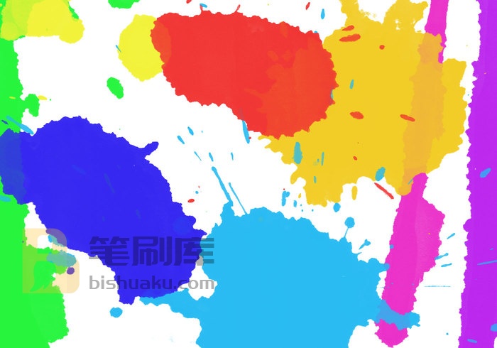 水彩喷溅和滴画笔
