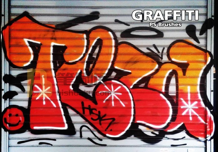 20款Graffiti PS Brushes abr.第8卷 PS笔刷