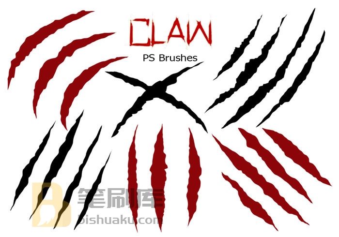 20款Claw Scratch PS Brushes ABR. vol.5 PS笔刷