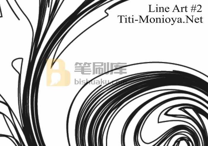 线条艺术抽象画笔